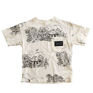 Zara Kids Cream Graphic Tee 6/7Y